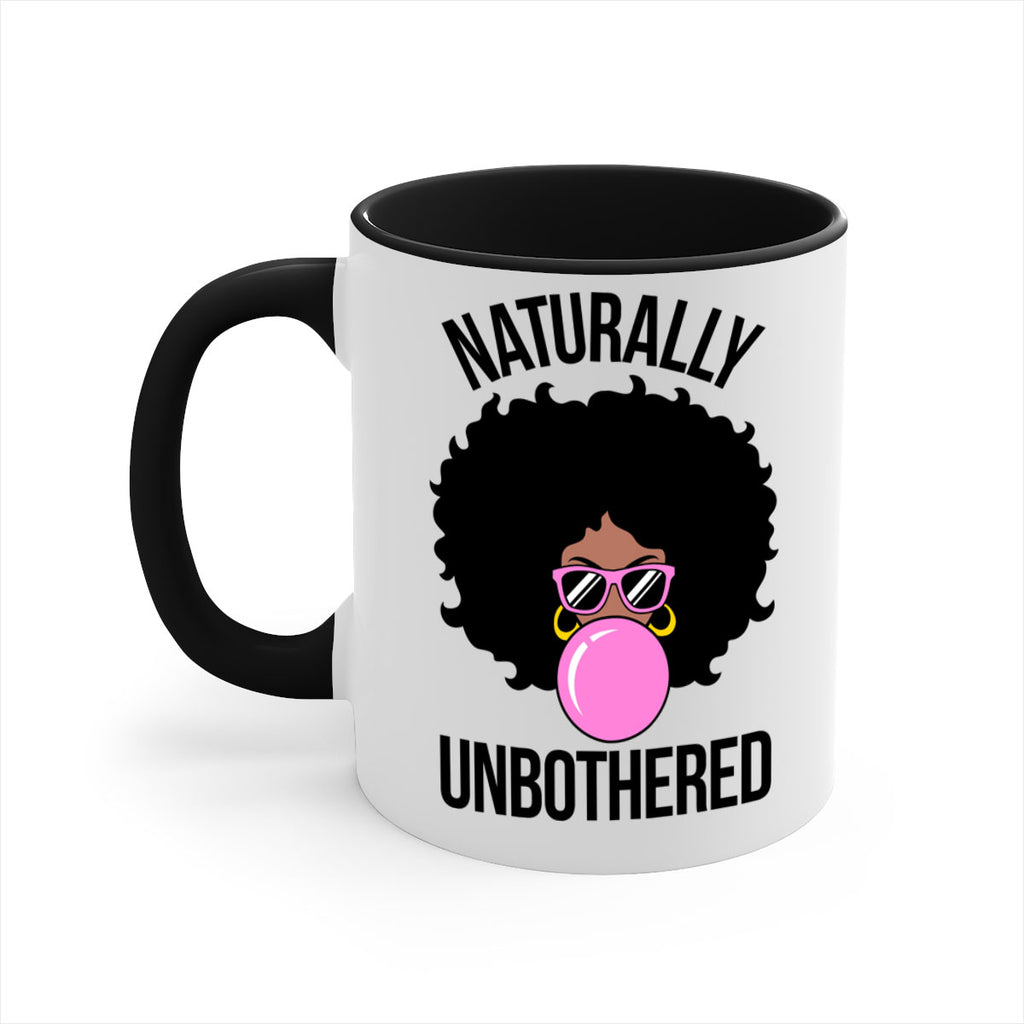 naturally unbothered afro woman 64#- black words - phrases-Mug / Coffee Cup