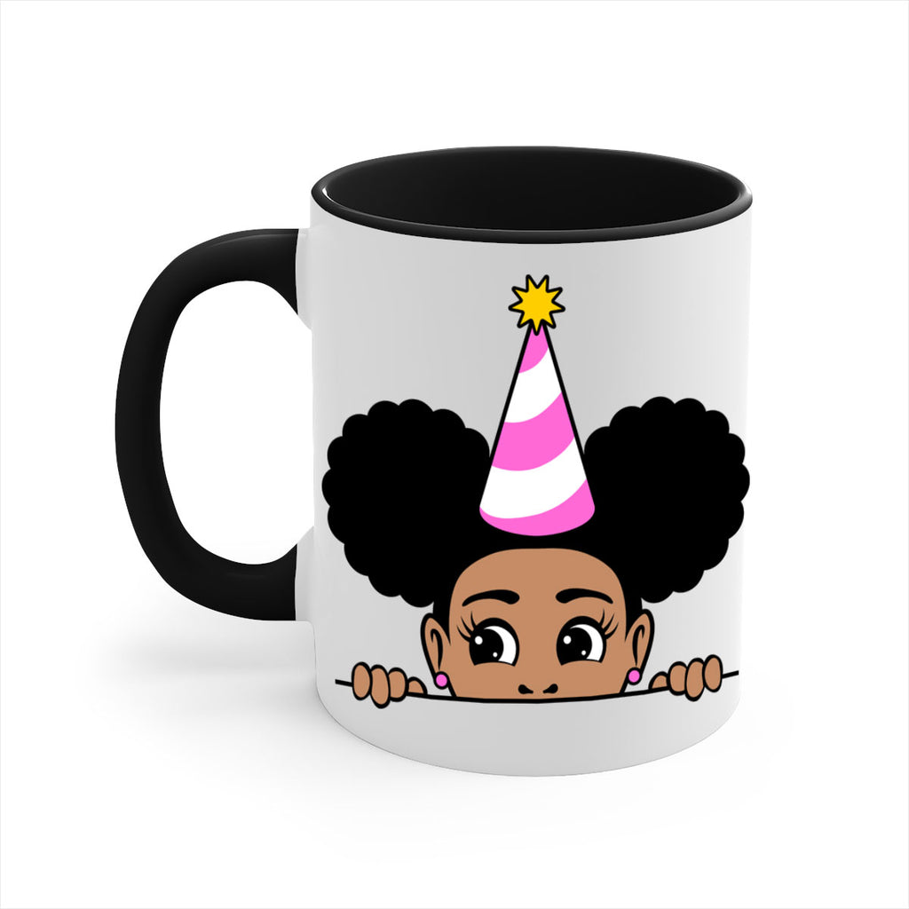peekaboo afro puffs birthday girl 24#- Black women - Girls-Mug / Coffee Cup
