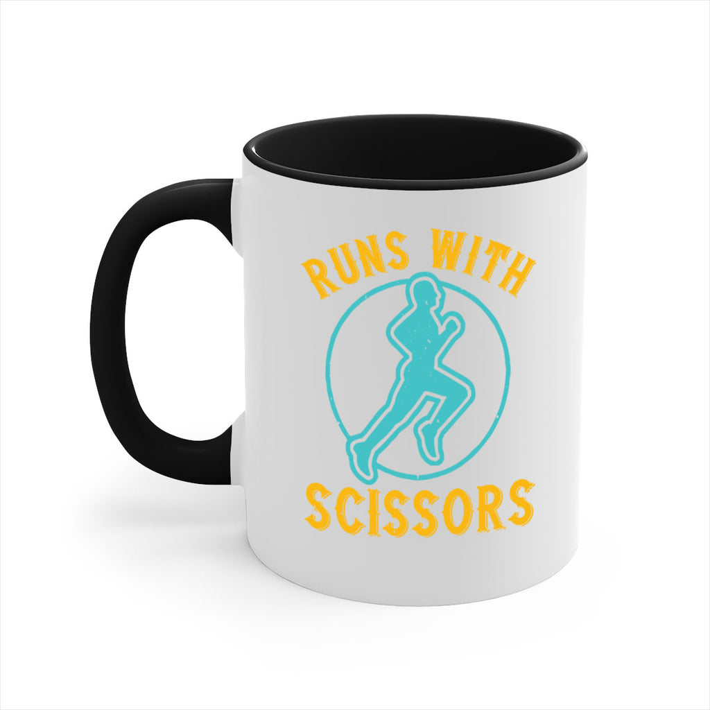 run with sclssors 25#- running-Mug / Coffee Cup