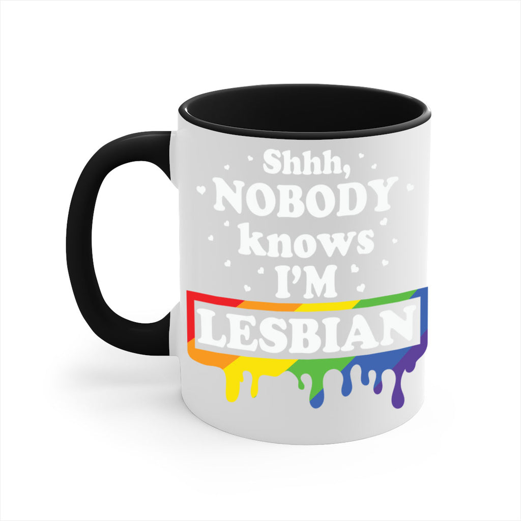 shhh nobody knows im a lgbt 21#- lgbt-Mug / Coffee Cup