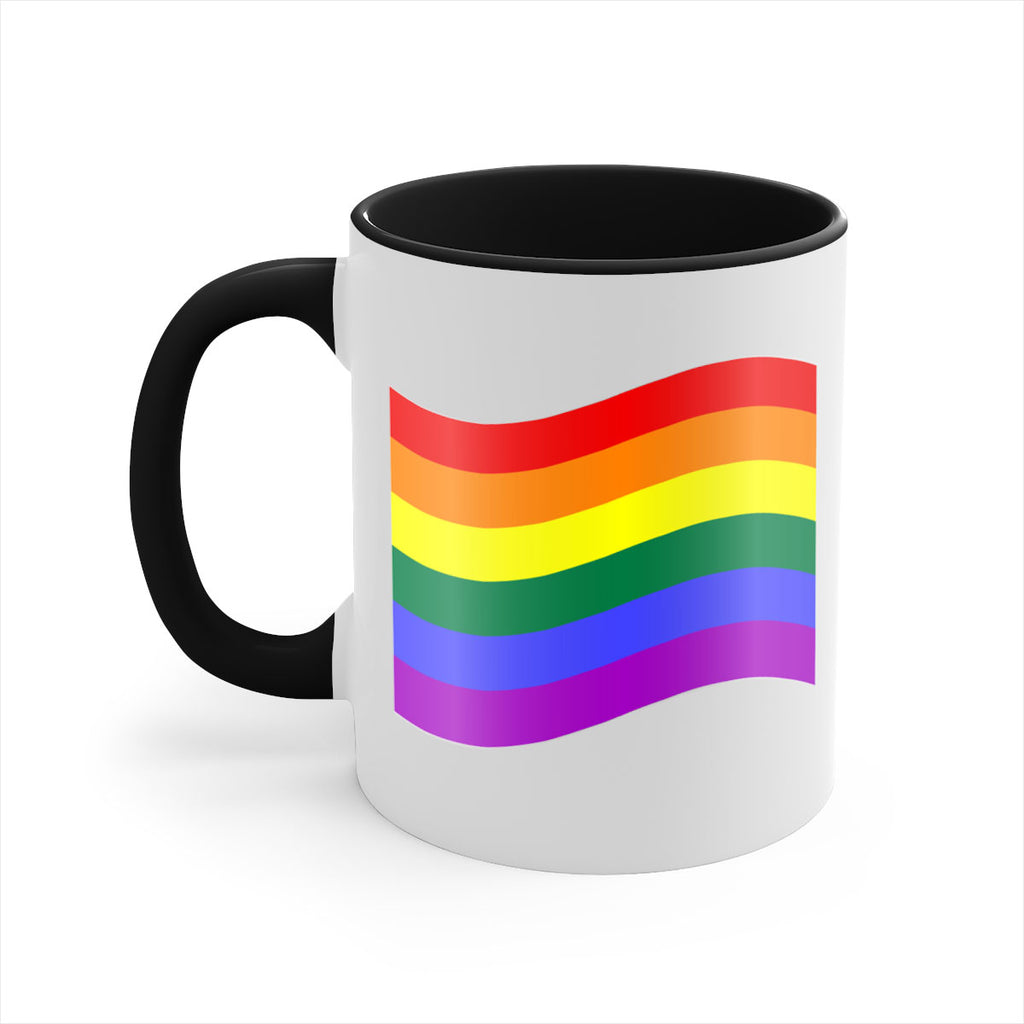 wavy rainbow flag 1#- lgbt-Mug / Coffee Cup
