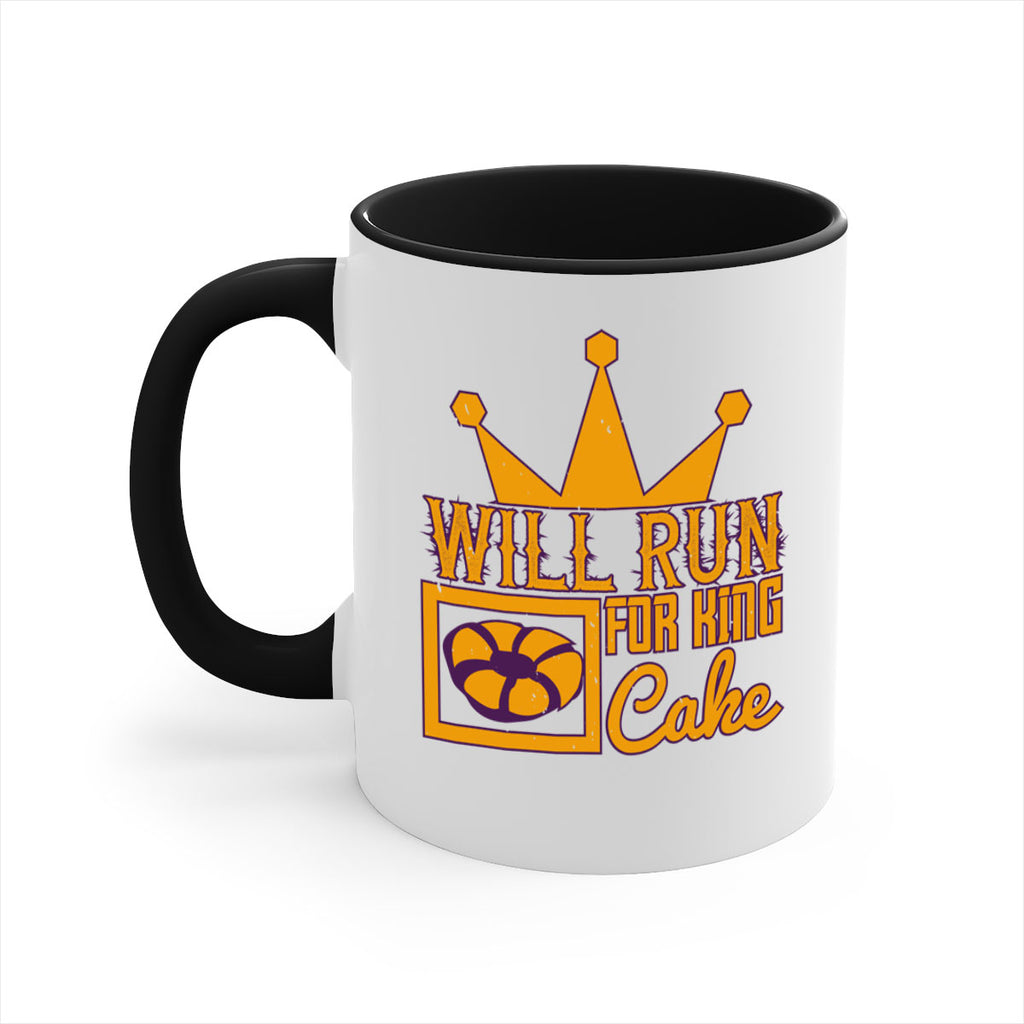 will run for king cake 28#- mardi gras-Mug / Coffee Cup