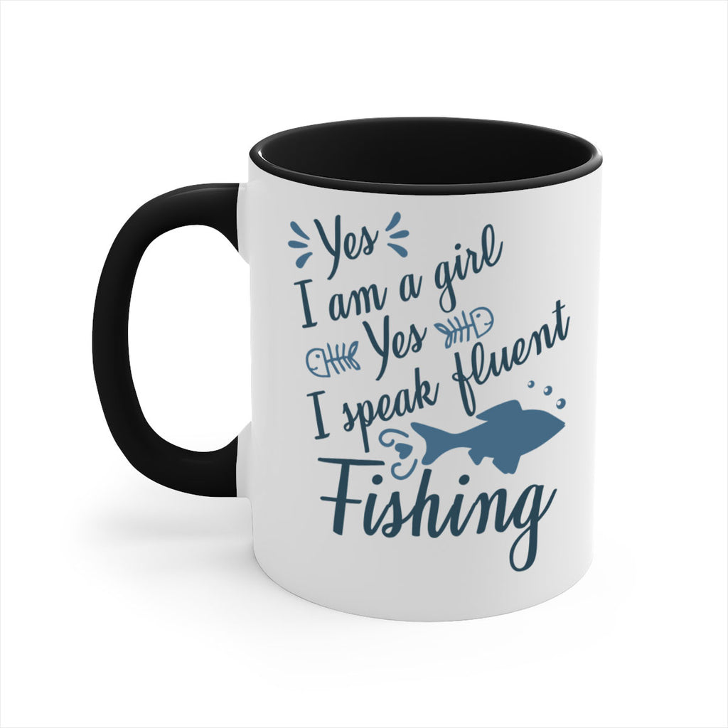 yes i am a girl 9#- fishing-Mug / Coffee Cup