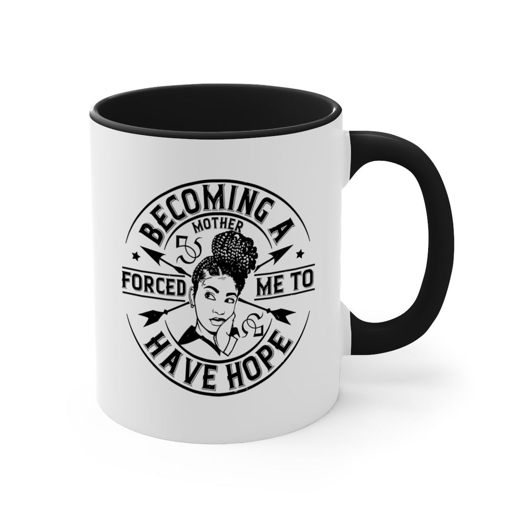 Becoming a mother forced me to have hope Style 44#- Afro - Black-Mug / Coffee Cup