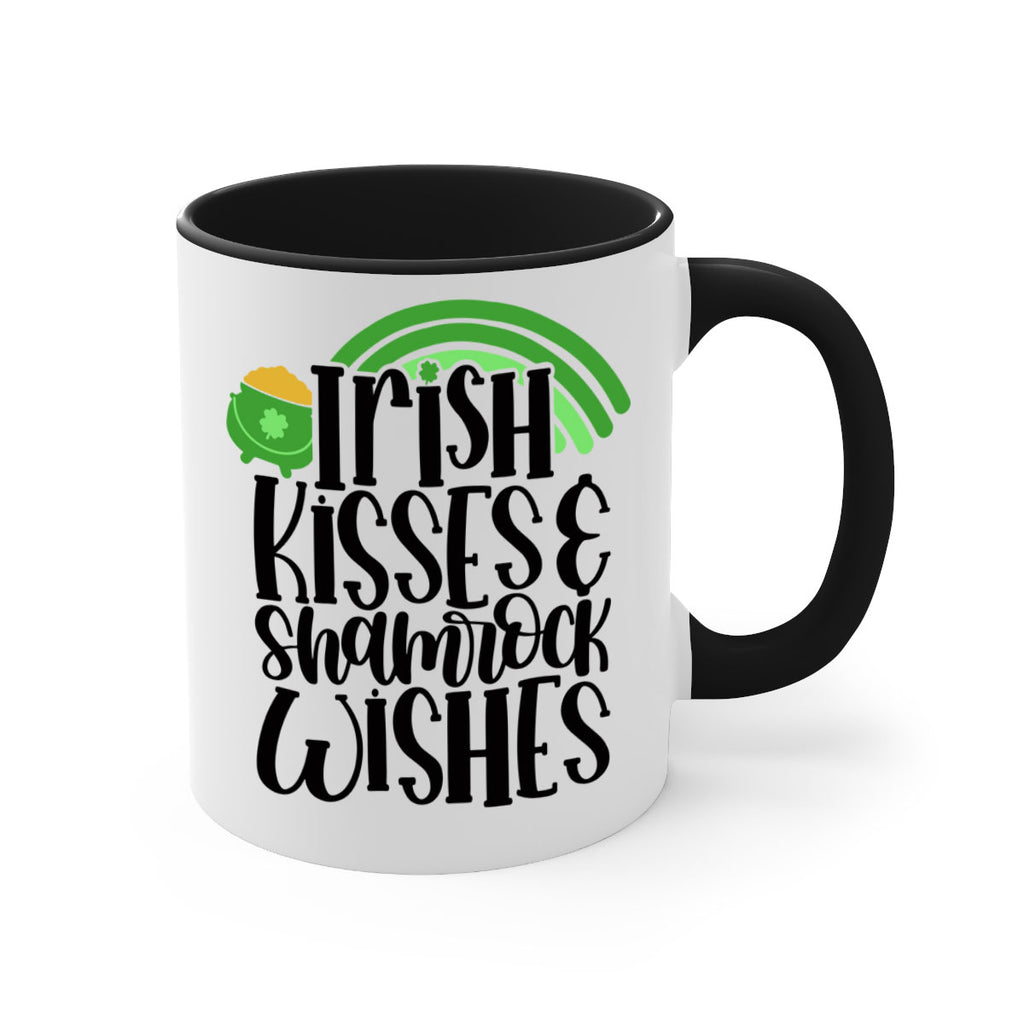 Irish Kisses Shamrock Wishes Style 80#- St Patricks Day-Mug / Coffee Cup
