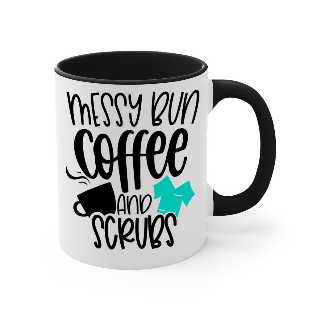 Messy Bun Coffee And Scrubs Style Style 132#- nurse-Mug / Coffee Cup