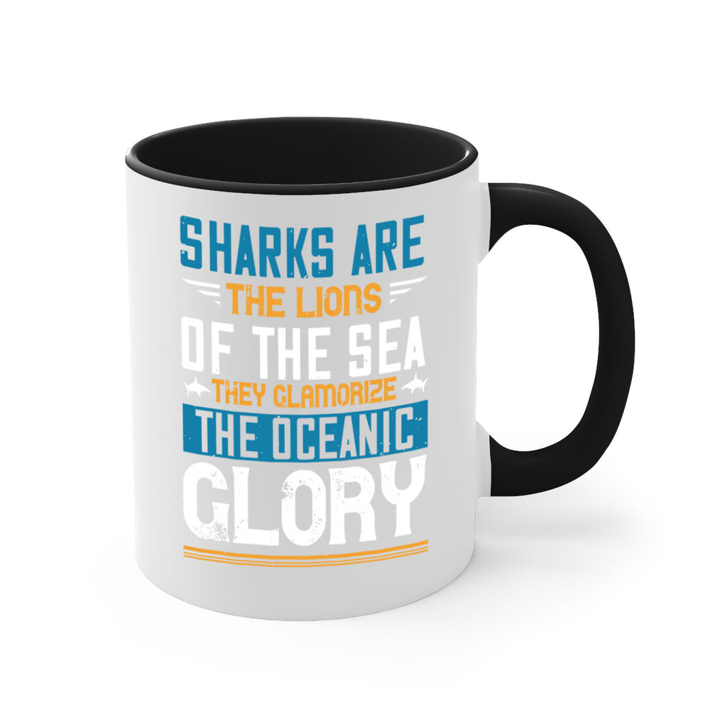 Sharks are the lions of the seaThey glamorize the oceanic glory Style 30#- Shark-Fish-Mug / Coffee Cup