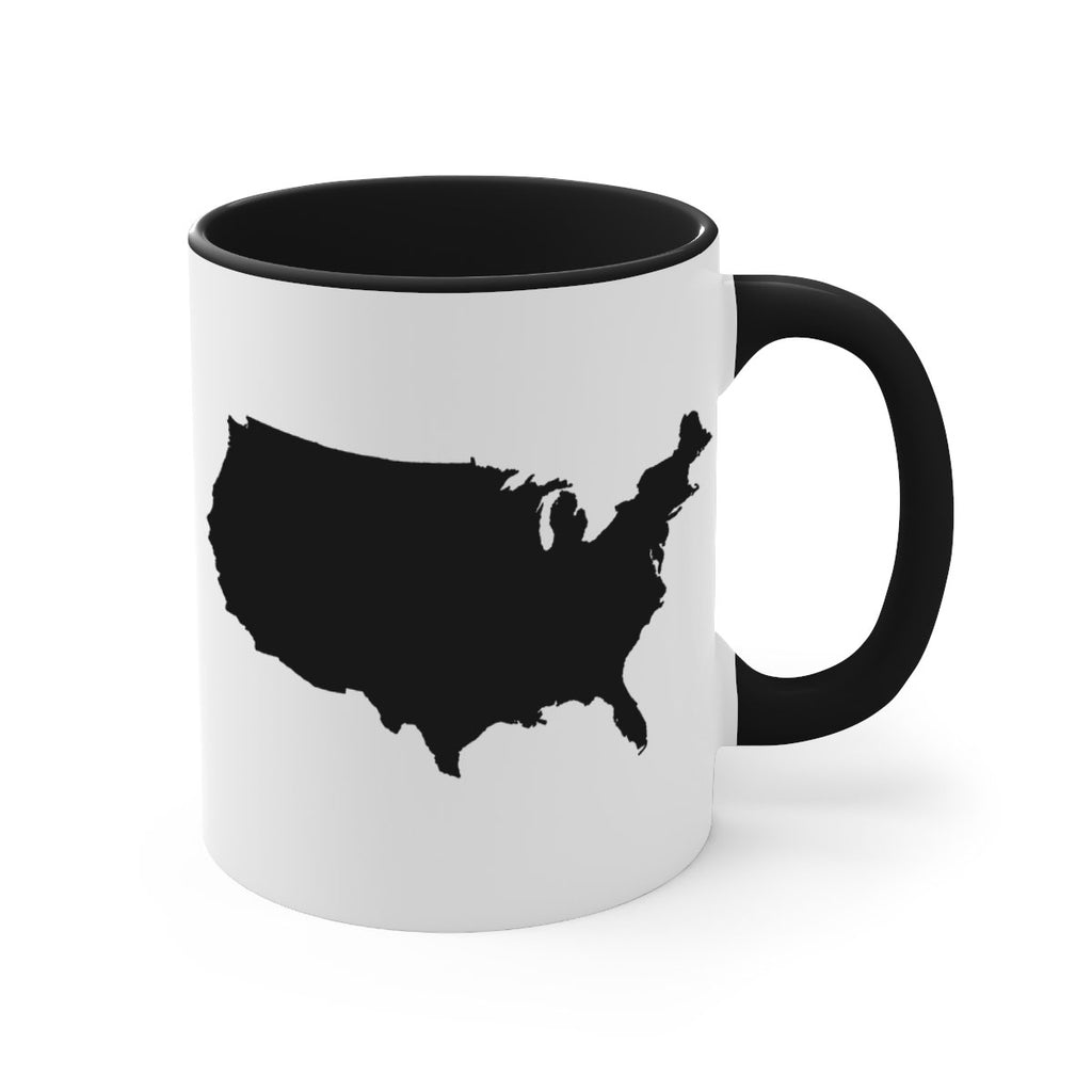 USA Solid Map Style 76#- 4th Of July-Mug / Coffee Cup