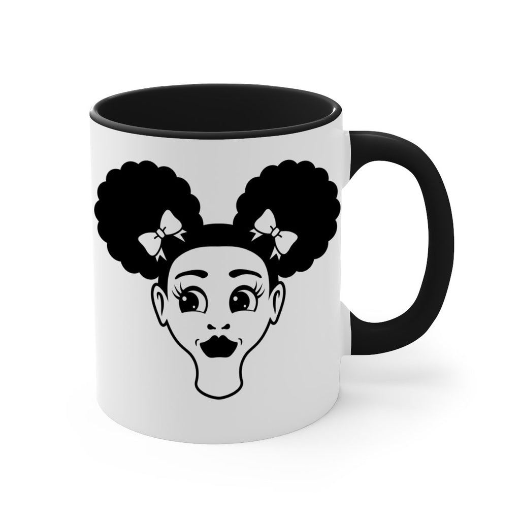 afro puffs girl face 73#- Black women - Girls-Mug / Coffee Cup