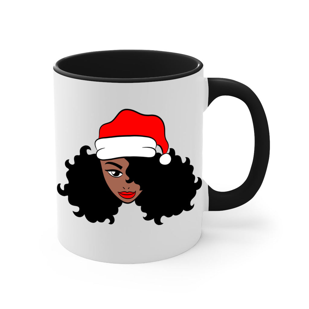 afro santa claus girl 71#- Black women - Girls-Mug / Coffee Cup