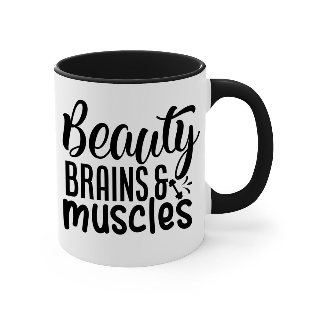 beauty brains muscles 51#- gym-Mug / Coffee Cup