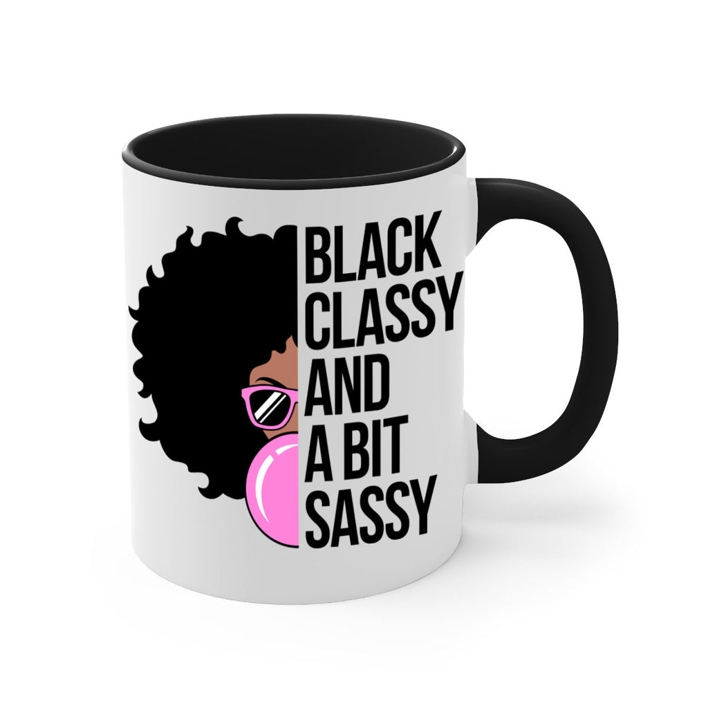 black classy and a bit sassy 250#- black words - phrases-Mug / Coffee Cup