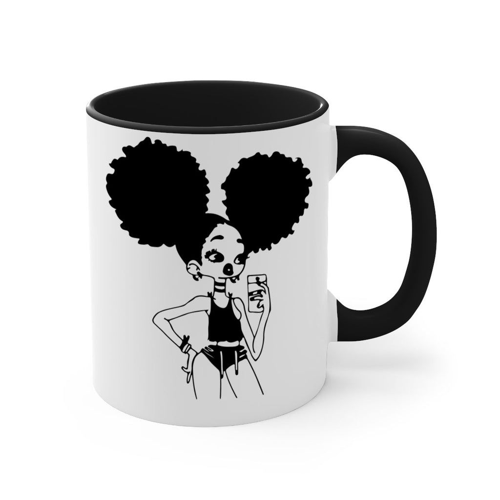 black girl taking mirror selfie  2#- Black women - Girls-Mug / Coffee Cup