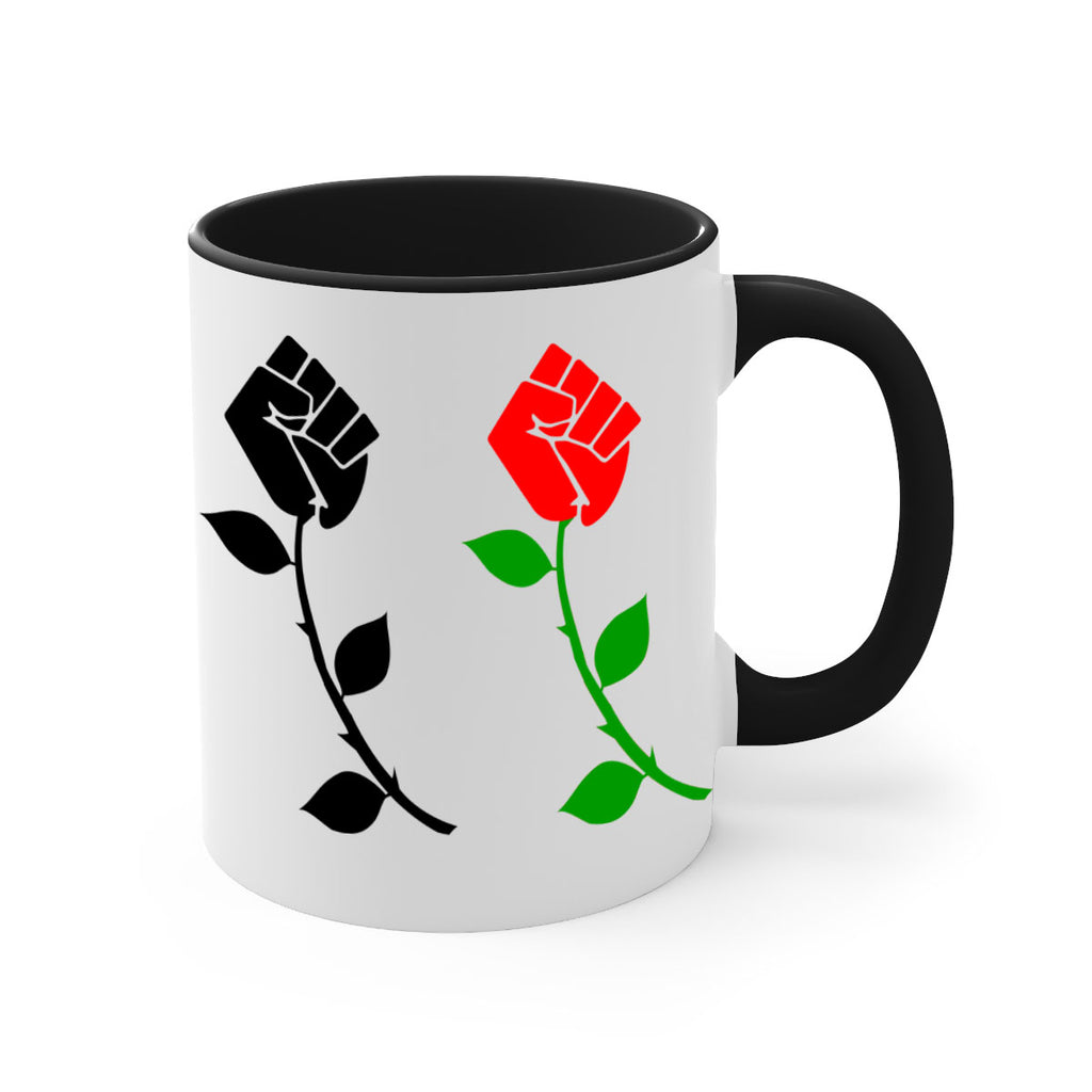 black power fist rose 197#- black words - phrases-Mug / Coffee Cup