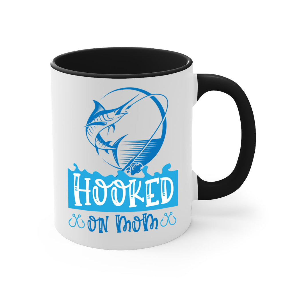 hooked on mom 217#- fishing-Mug / Coffee Cup