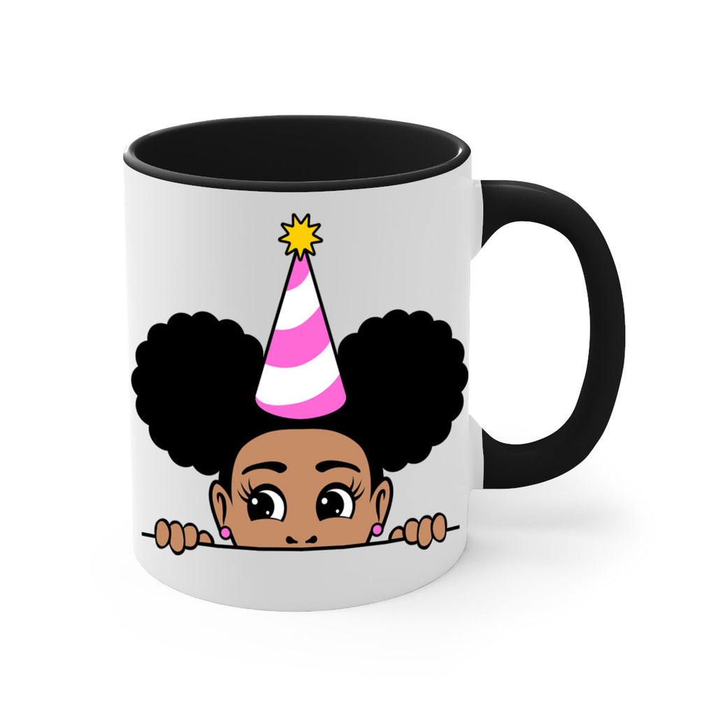 peekaboo afro puffs birthday girl 24#- Black women - Girls-Mug / Coffee Cup