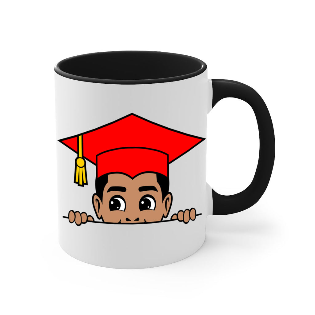 peekaboo afro puffs grad boy 20#- Black men - Boys-Mug / Coffee Cup