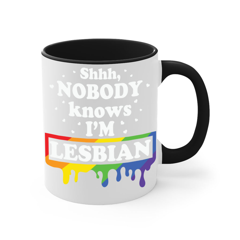shhh nobody knows im a lgbt 21#- lgbt-Mug / Coffee Cup
