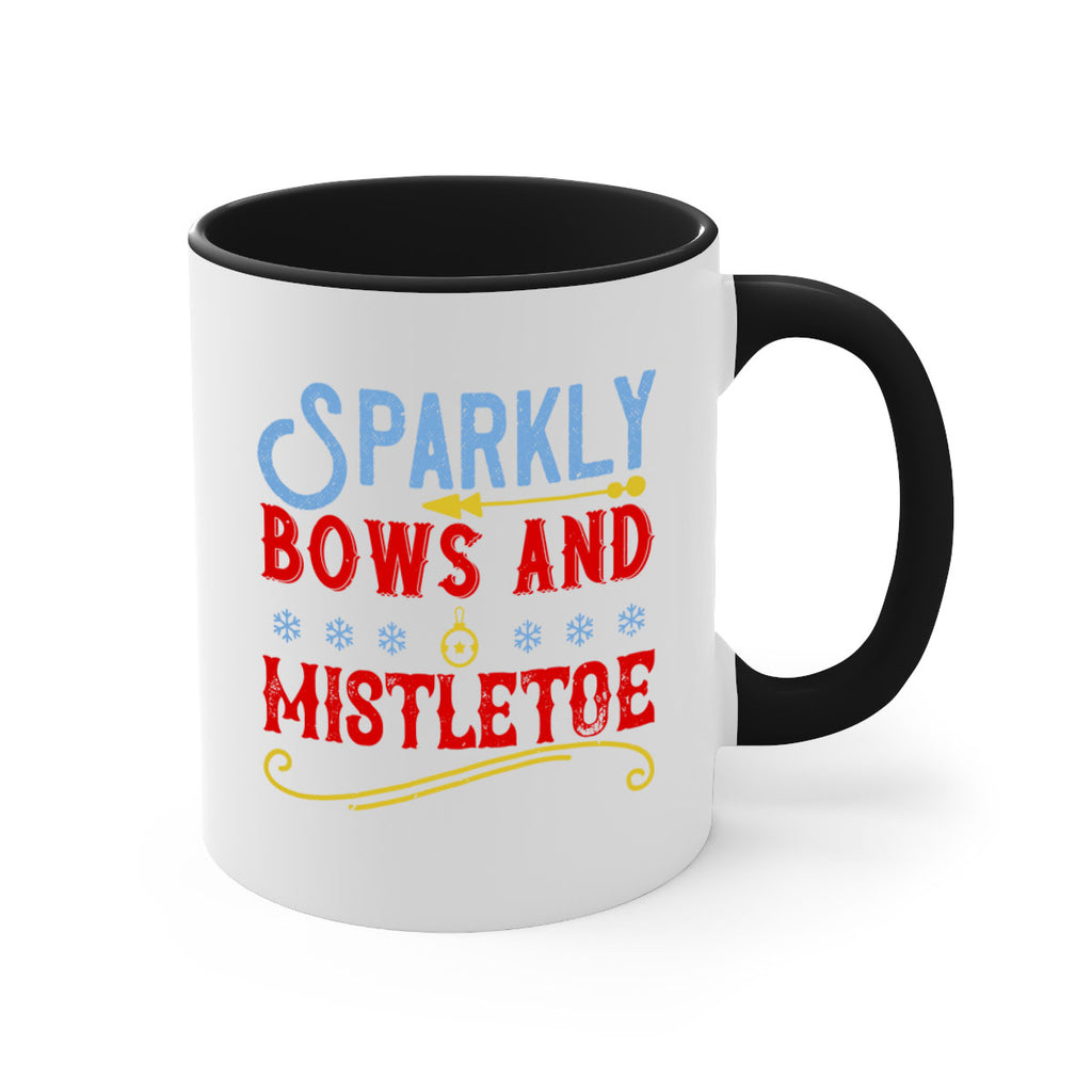 sparkly bows and mistletoe 354#- christmas-Mug / Coffee Cup