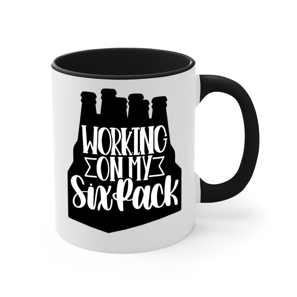 working on my six pack 13#- beer-Mug / Coffee Cup
