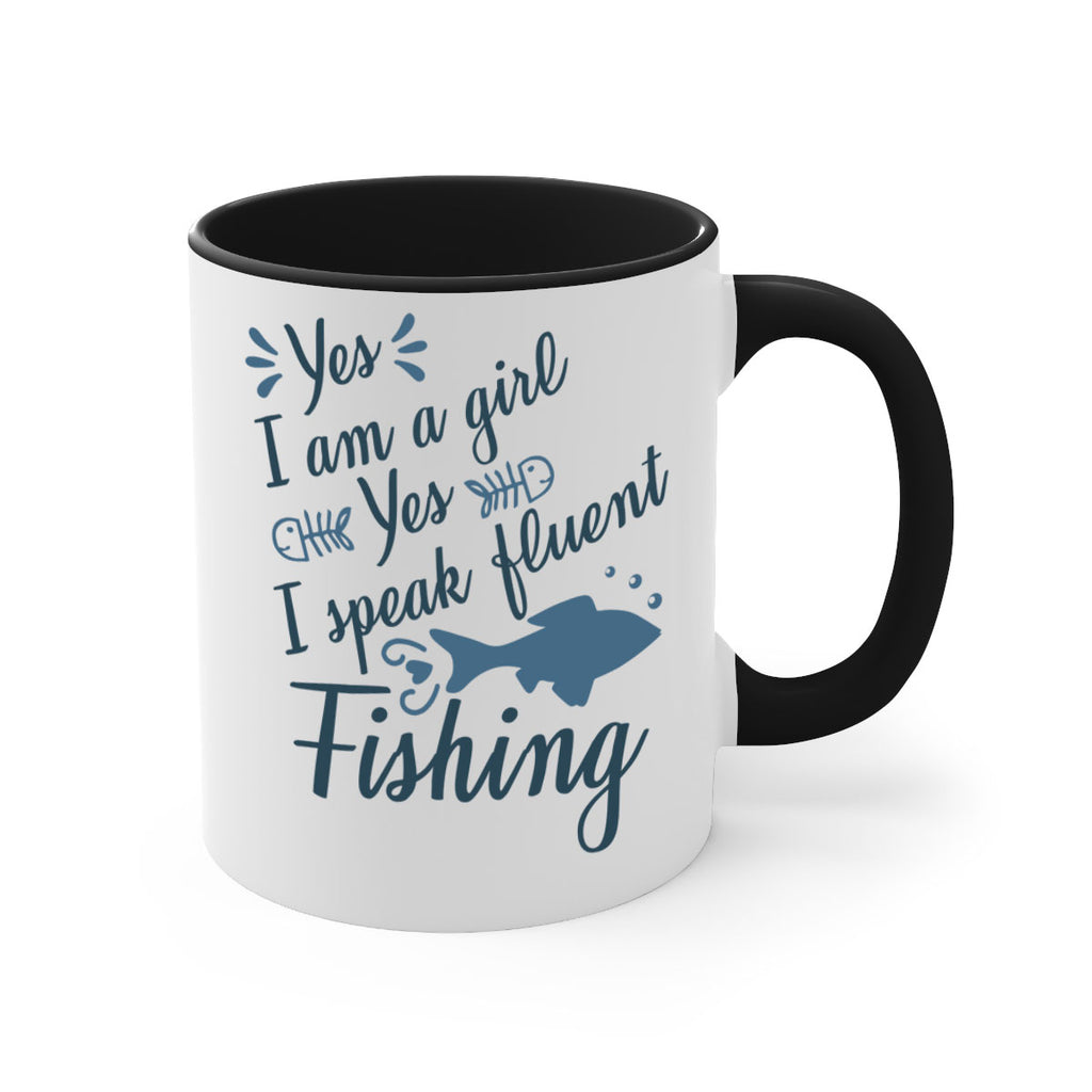 yes i am a girl 9#- fishing-Mug / Coffee Cup