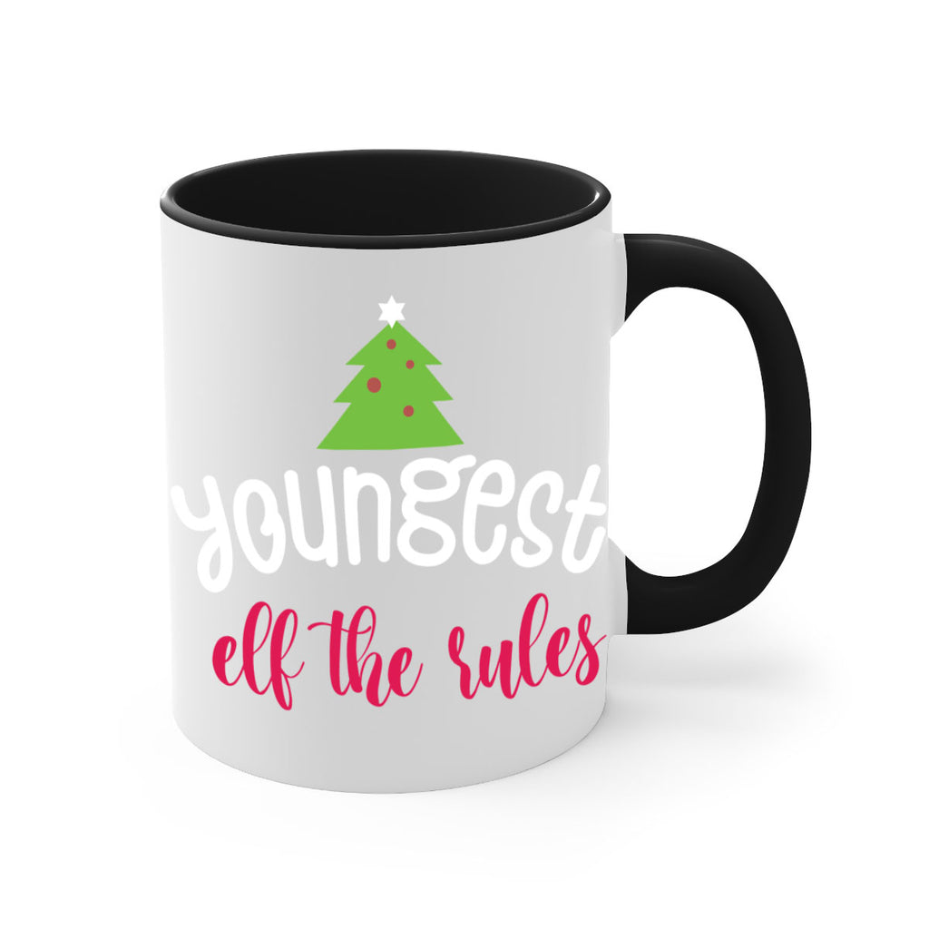 youngest elf the rules style 1253#- christmas-Mug / Coffee Cup