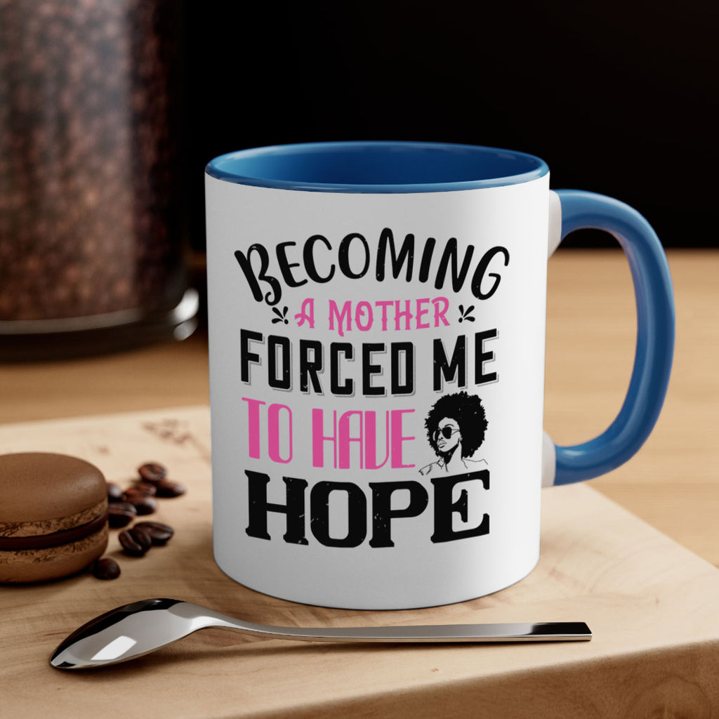 Becoming a mother forced me to have hope Style 37#- Afro - Black-Mug / Coffee Cup