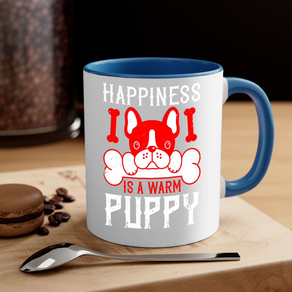 Happiness is a warm puppy Style 203#- Dog-Mug / Coffee Cup