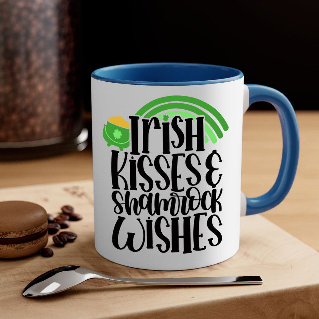 Irish Kisses Shamrock Wishes Style 80#- St Patricks Day-Mug / Coffee Cup