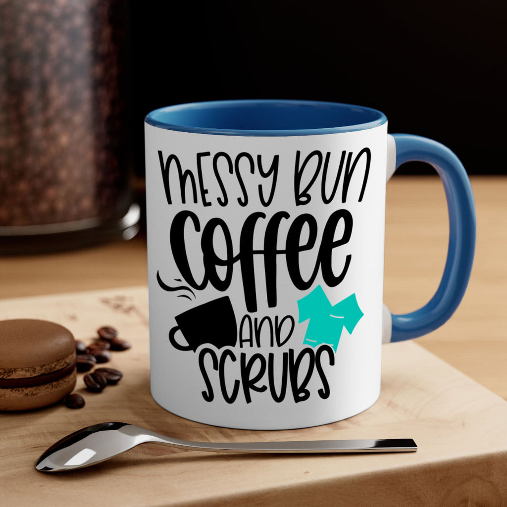 Messy Bun Coffee And Scrubs Style Style 132#- nurse-Mug / Coffee Cup