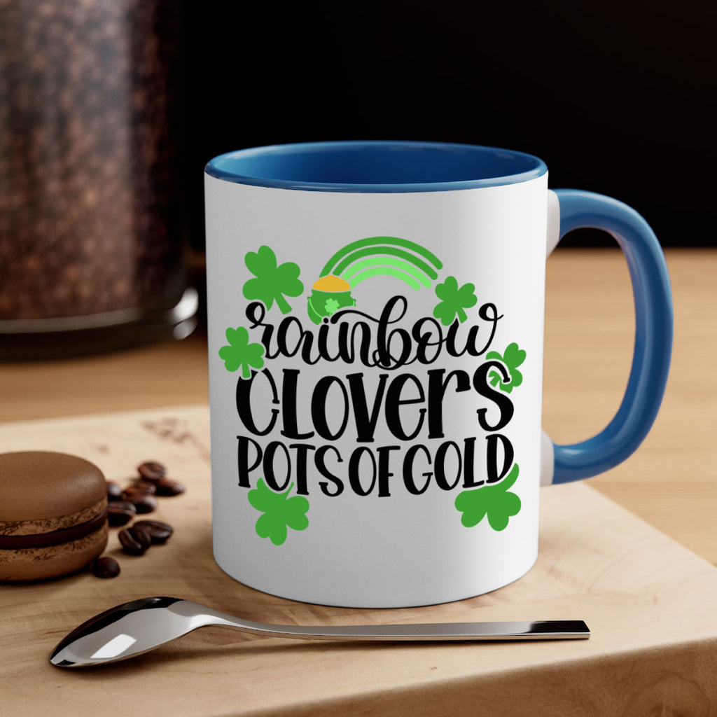 Rainbow Clovers Pots Of Gold Style 35#- St Patricks Day-Mug / Coffee Cup