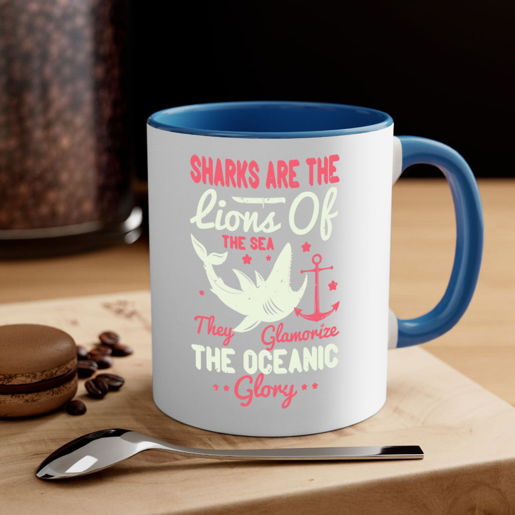 Sharks are the lions of the seaThey glamorize the oceanic glory Style 28#- Shark-Fish-Mug / Coffee Cup