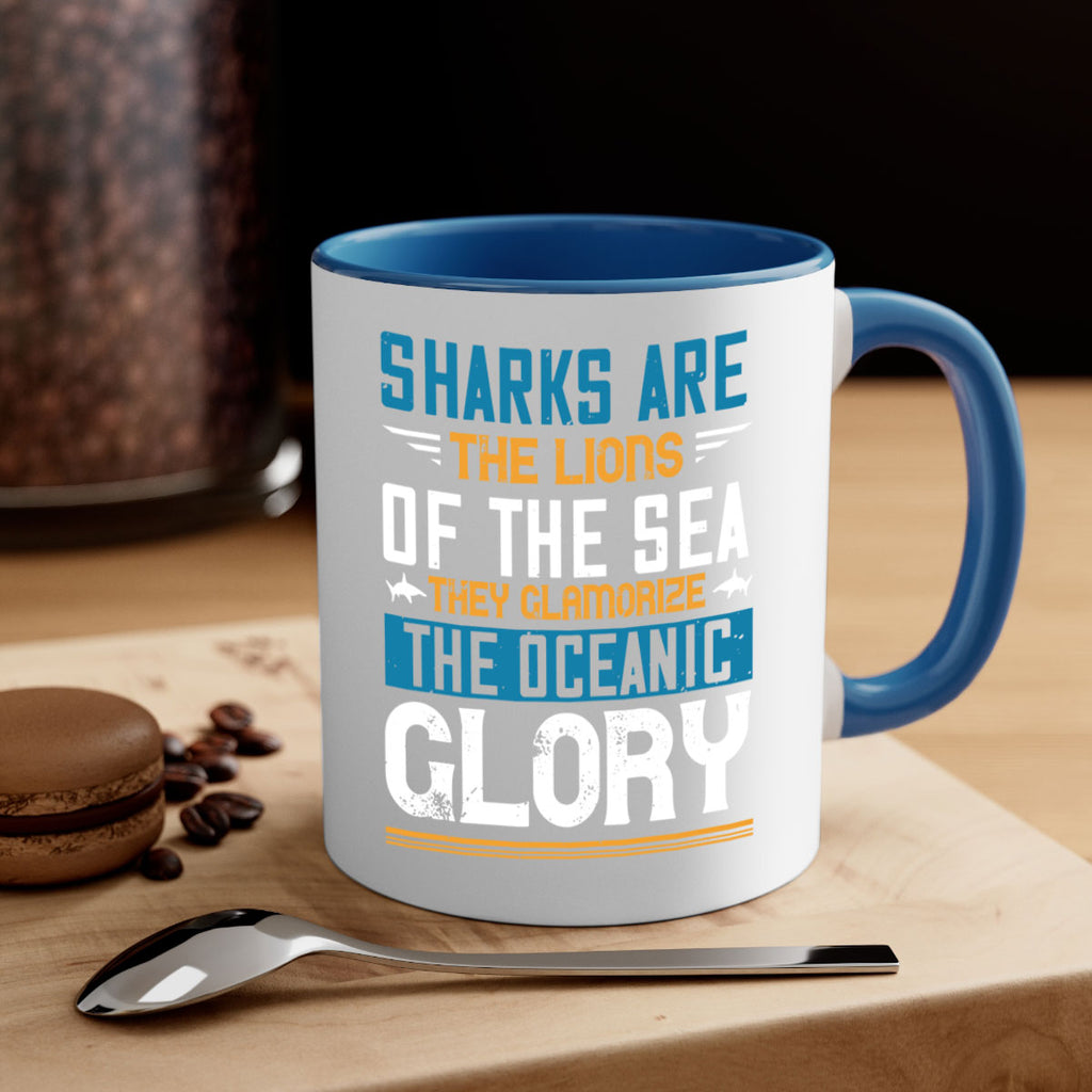 Sharks are the lions of the seaThey glamorize the oceanic glory Style 30#- Shark-Fish-Mug / Coffee Cup