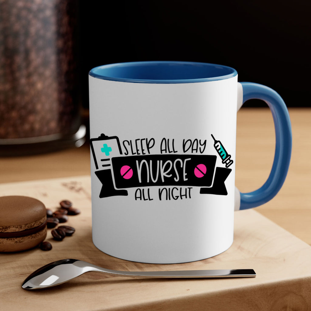 Sleep All Day Nurse All Night Style Style 37#- nurse-Mug / Coffee Cup