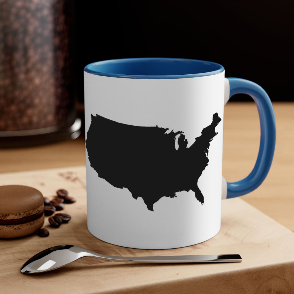 USA Solid Map Style 76#- 4th Of July-Mug / Coffee Cup