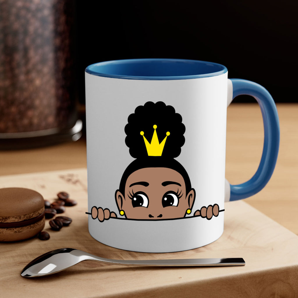 afro puff crown girl 2#- Black women - Girls-Mug / Coffee Cup