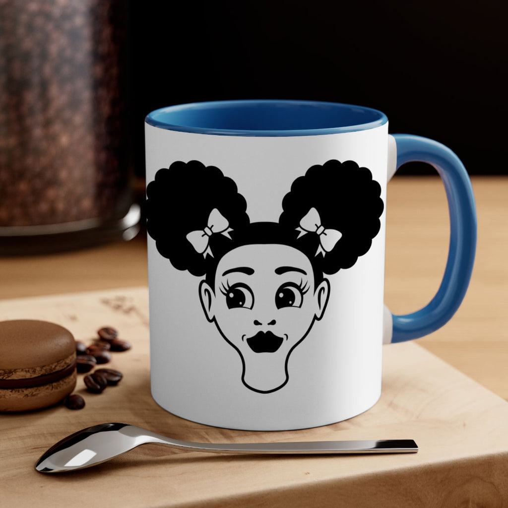 afro puffs girl face 73#- Black women - Girls-Mug / Coffee Cup