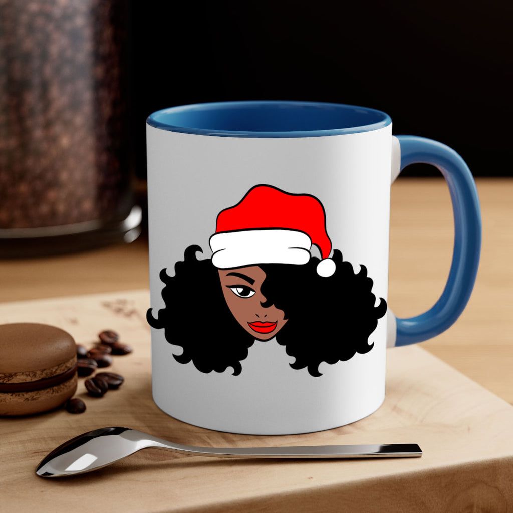 afro santa claus girl 71#- Black women - Girls-Mug / Coffee Cup