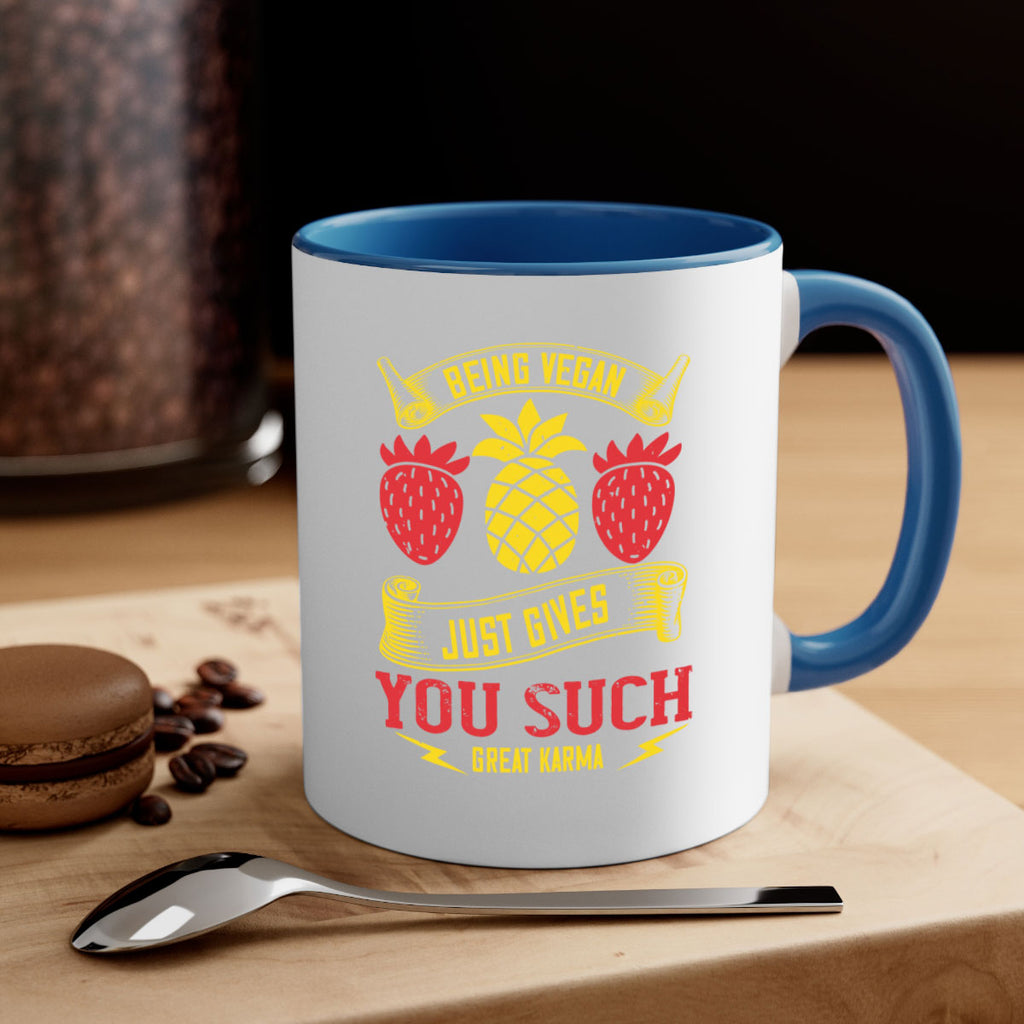 being vegan just gives you such great karma 77#- vegan-Mug / Coffee Cup