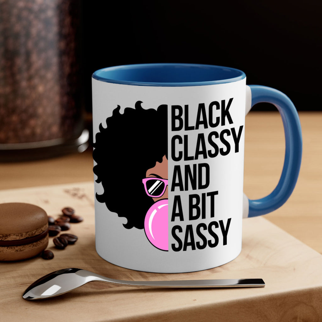 black classy and a bit sassy 250#- black words - phrases-Mug / Coffee Cup