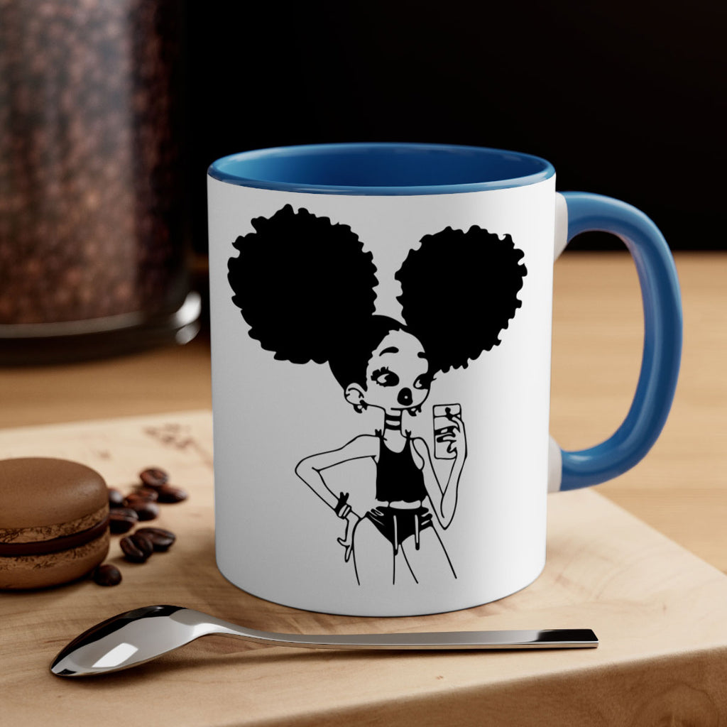 black girl taking mirror selfie  2#- Black women - Girls-Mug / Coffee Cup