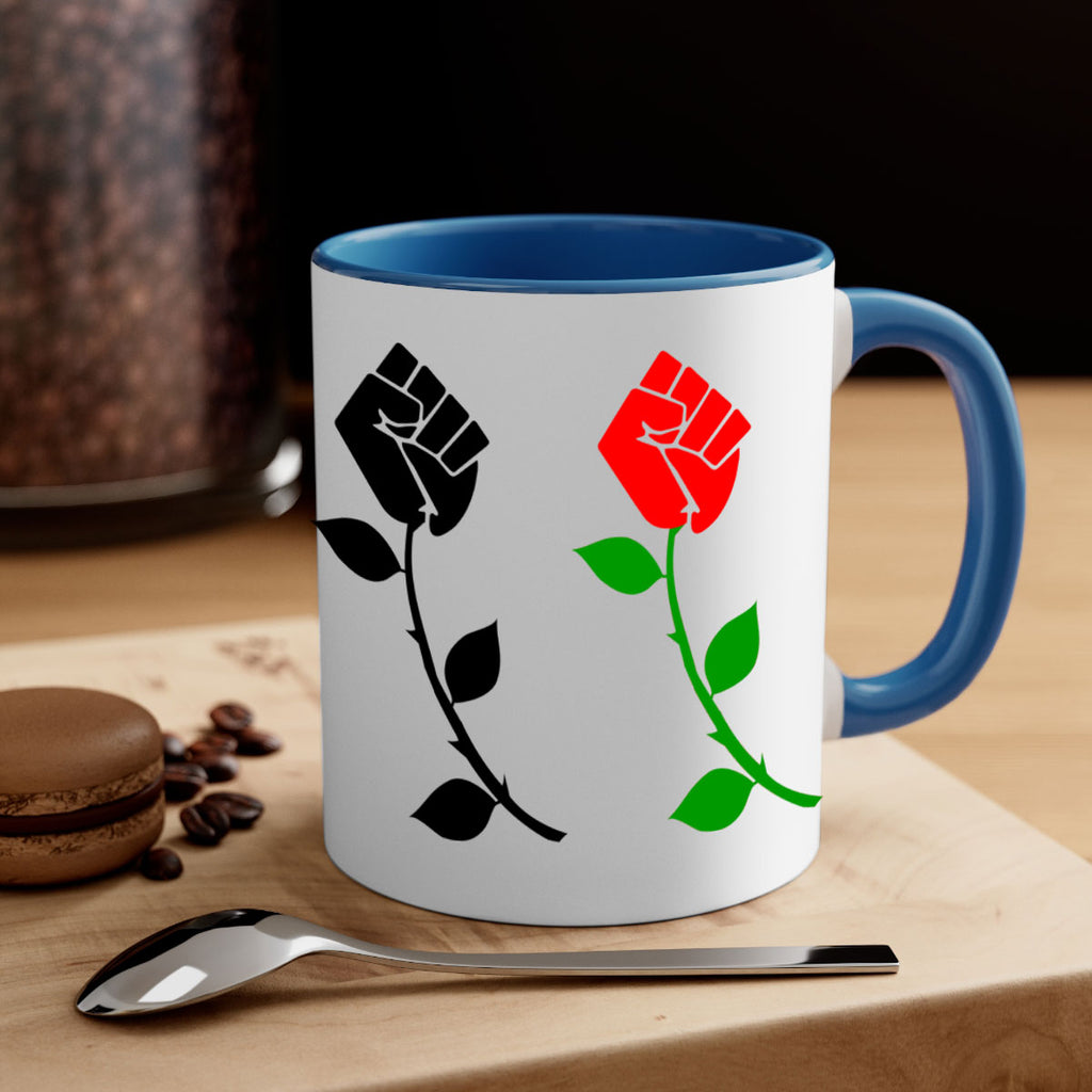 black power fist rose 197#- black words - phrases-Mug / Coffee Cup