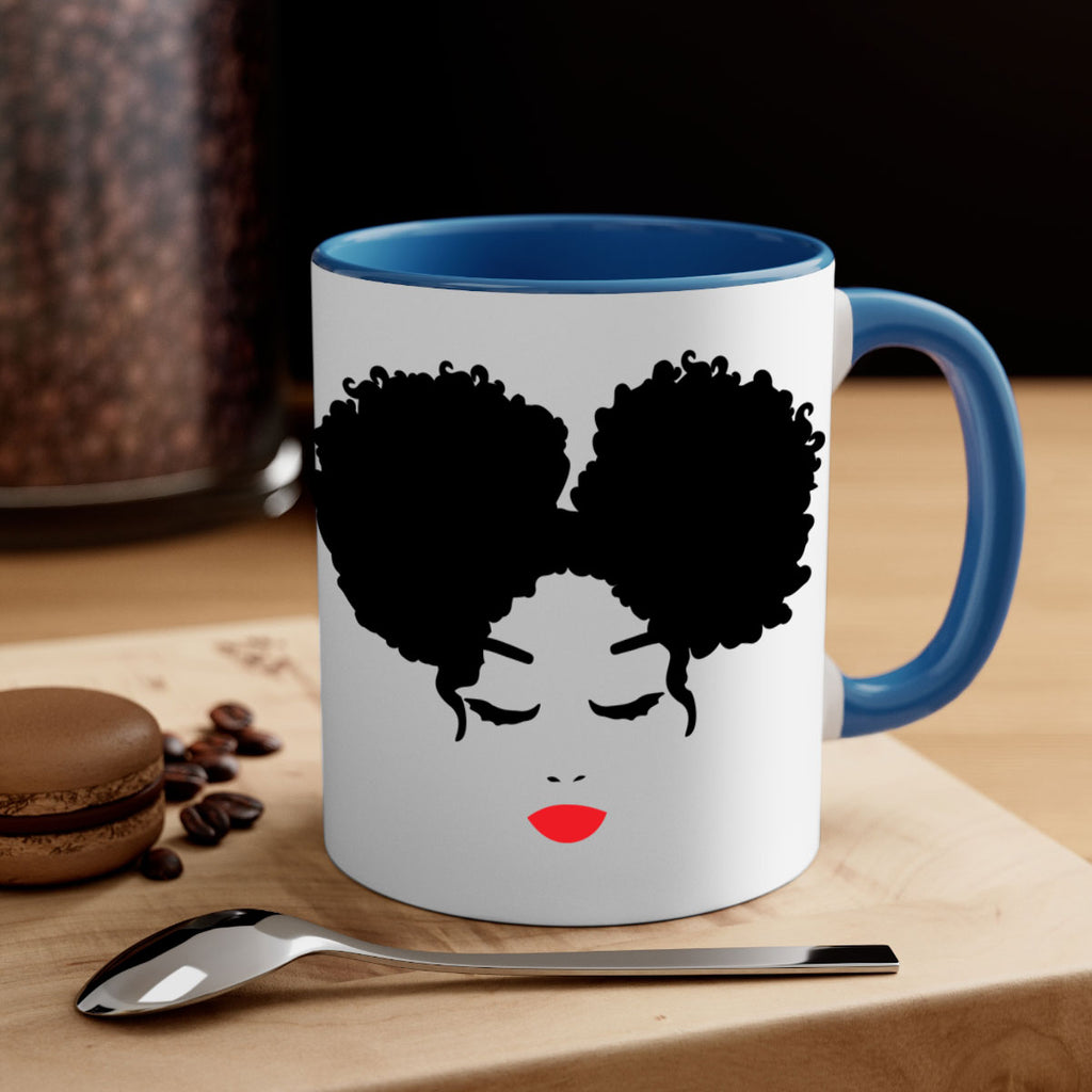 black woman red lips 9#- Black women - Girls-Mug / Coffee Cup