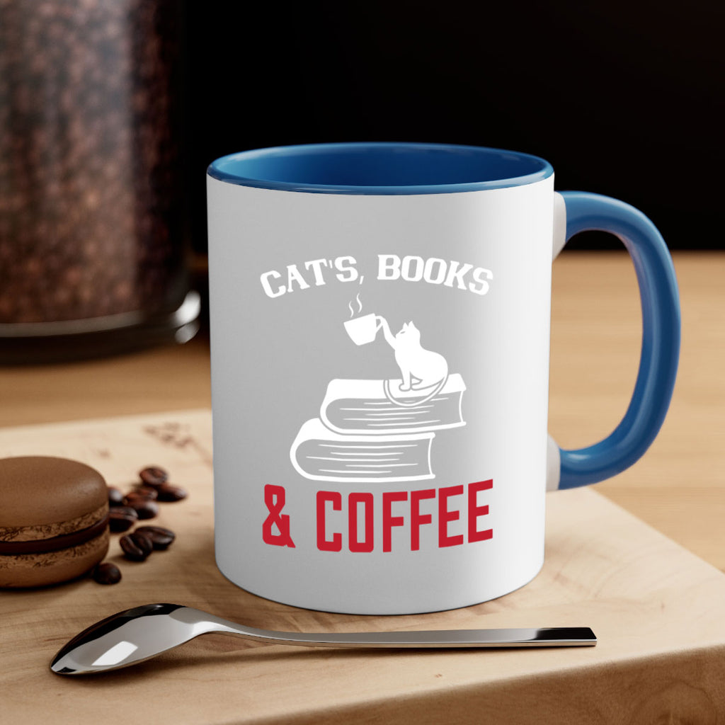 cats book and coffee Style 37#- cat-Mug / Coffee Cup