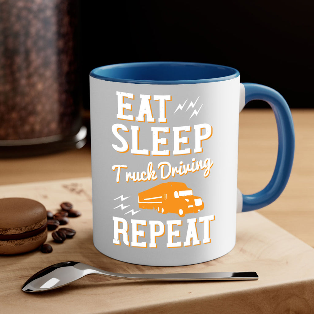 eat sleep truck driving repeat Style 3#- truck driver-Mug / Coffee Cup