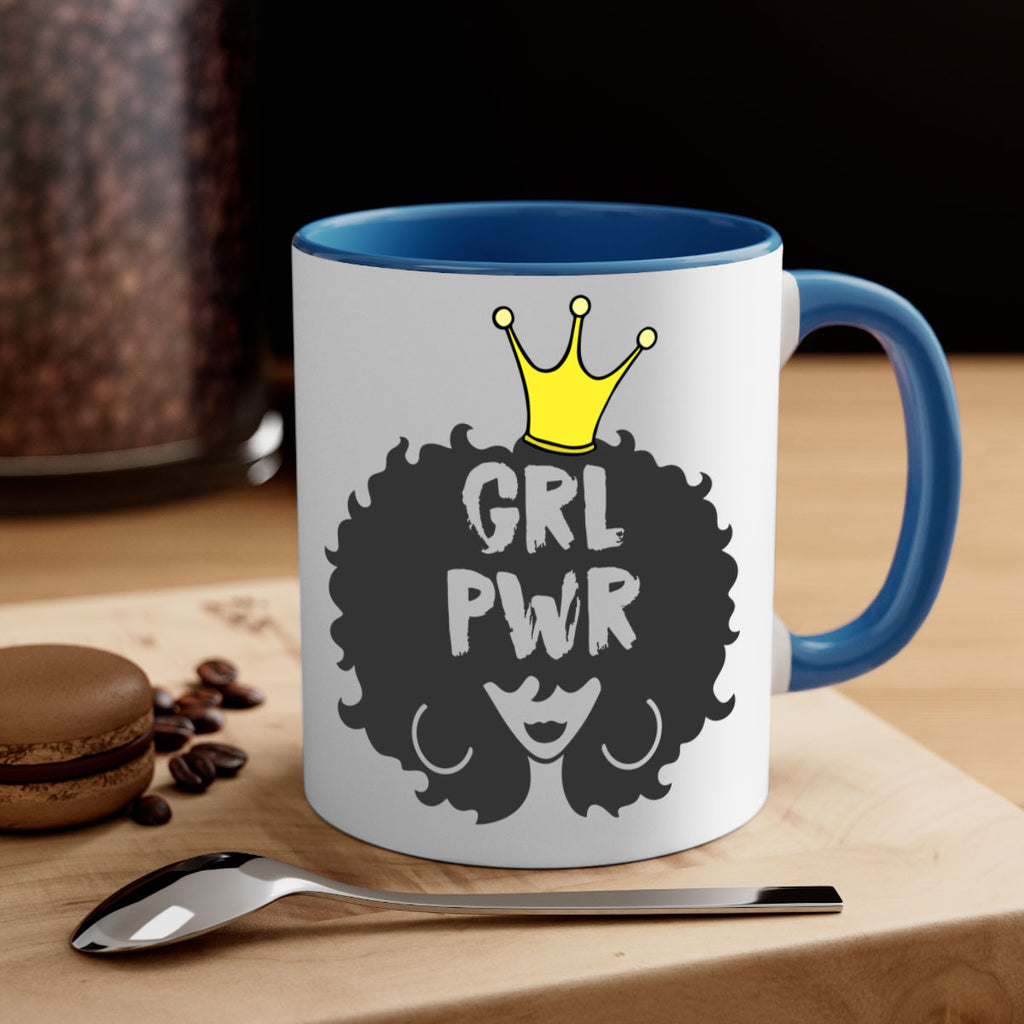 girl power with crown 34#- Black women - Girls-Mug / Coffee Cup