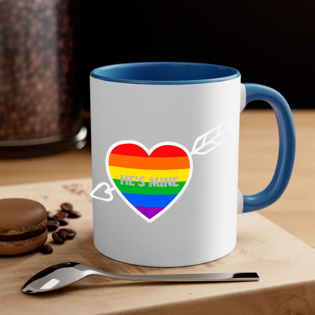 hes mine couple rainbow lgbt lgbt 133#- lgbt-Mug / Coffee Cup