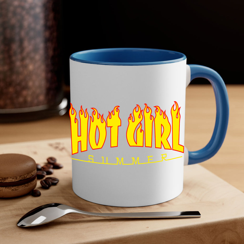 hot girl  summer fire 123#- black words - phrases-Mug / Coffee Cup