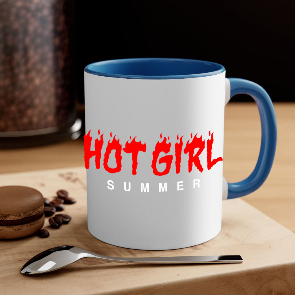 hot girl  summer fire 124#- black words - phrases-Mug / Coffee Cup