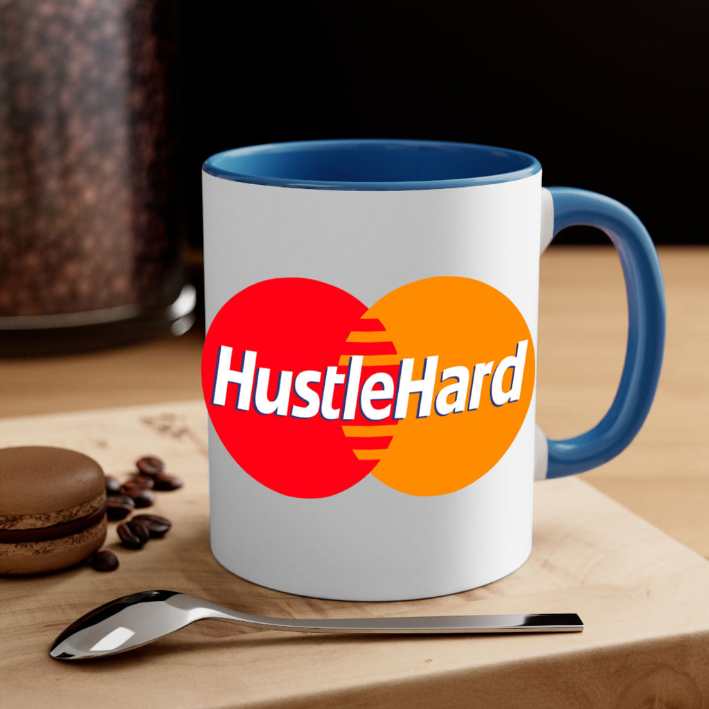 hustle hard 122#- black words - phrases-Mug / Coffee Cup